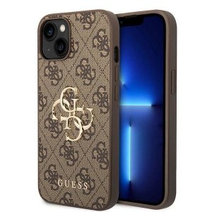 Guess GUHCP15S4GMGBR iPhone 15 / 14 / 136.1 brązowy/brown hardcase 4G Big Metal Logo