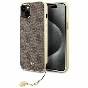 Guess GUHCP15MGF4GBR iPhone 15 Plus 6.7 brązowy/brown hardcase 4G Charms Collection