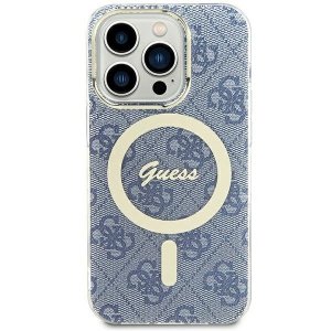 Guess GUHMP15SH4STB iPhone 15 / 14 / 13 6.1 niebieski/blue hardcase IML 4G MagSafe