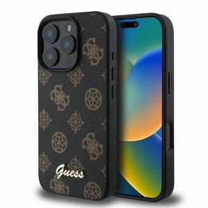 Guess GUHMP16LPGPYSK iPhone 16 Pro 6.3 czarny/black hardcase Peony Script MagSafe