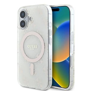 Guess GUHMP16MH4DTEH iPhone 16 Plus6.7 biały/white hardcase IML 4G Background MagSafe