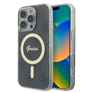 Guess GUHMP16LH4STK iPhone 16 Pro6.3 czarny/black hardcase IML 4G MagSafe