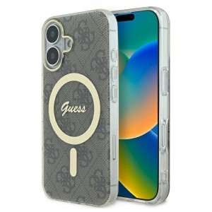 Guess GUHMP16SH4STW iPhone 16 6.1 brązowy/brown hardcase IML 4G MagSafe