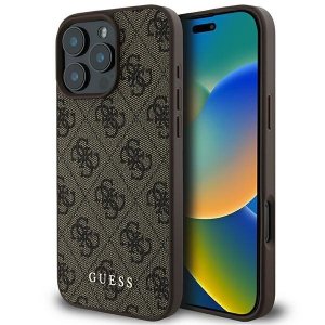 Guess GUHCP16XG4GFBR iPhone 16 Pro Max6.9 brązowy/brown hard case 4G Classic