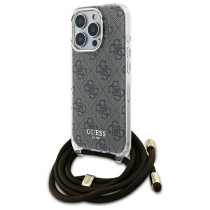 Guess GUHCP16XHC4SEW iPhone 16 Pro Max   6.9 brązowy/brown hardcase Crossbody Cord 4G Print