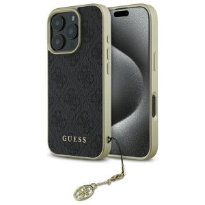 Guess GUHCP16LGF4GGR iPhone 16 Pro 6.3  czarny/black hardcase 4G Charms Collection