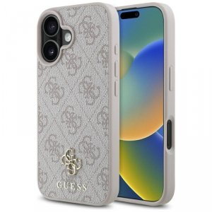Etui Guess HC PU 4G Small 4G and Classic do iPhone 16 MagSafe różowy