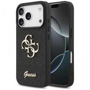 Etui Guess Fixed Glitter Big 4G do       iPhone 17 Pro czarny