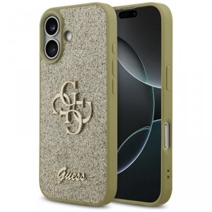 Etui Guess Fixed Glitter Big 4G do       iPhone 17 złoty