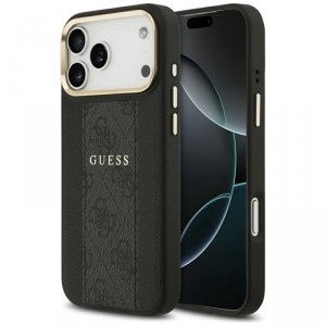 Etui Guess 4G Stripe MagSafe do iPhone   17 Pro Max czarny
