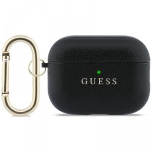 Etui Guess Grained Classic Logo do       AirPods Pro 3 czarny