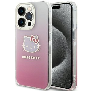 Hello Kitty HKHCP15LHDGKEP iPhone 15 Pro 6.1 różowy/pink hardcase IML Gradient Electrop Kitty Head