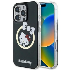 Hello Kitty HKHMP16XHFLBK iPhone 16 ProMax 6,9 czarny/black hardcase IML Fun bow Magsafe