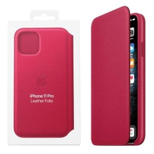 Etui Apple MY1K2ZM/A iPhone 11 Pro 5.8 malinowy/raspberry Leather Folio Case