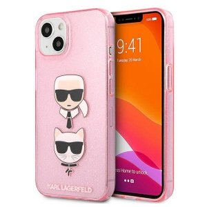 Karl Lagerfeld KLHCP13SKCTUGLP iPhone 13 mini 5,4 różowy/pink hardcase Glitter Karl`s & Choupette