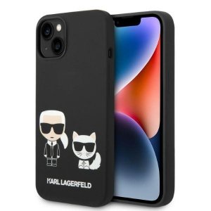Karl Lagerfeld KLHMP14MSSKCK iPhone 14 Plus / 15 Plus 6,7 hardcase czarny/black Liquid Silicone Karl & Choupette Magsafe