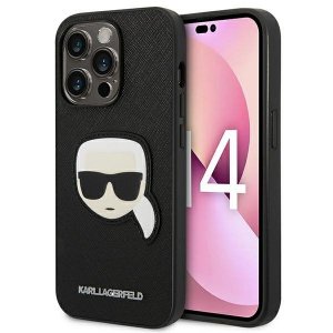 Karl Lagerfeld KLHCP14XSAPKHK iPhone 14 Pro Max 6,7 czarny/black hardcase Saffiano Karl`s Head Patch