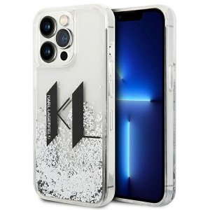 Karl Lagerfeld KLHCP14LLBKLCS iPhone 14 Pro 6,1 srebrny/silver hardcase Liquid Glitter Big KL