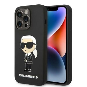 Karl Lagerfeld KLHMP14LSNIKBCK iPhone 14 Pro 6,1 hardcase czarny/black Silicone Ikonik Magsafe