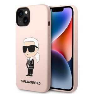 Karl Lagerfeld KLHMP14SSNIKBCP iPhone 14 / 15 / 13 6,1 hardcase różowy/pink Silicone Ikonik Magsafe