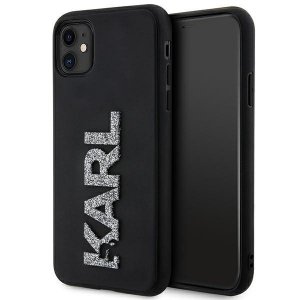 Karl Lagerfeld KLHCN613DMBKCK iPhone 11 / Xr 6.1 czarny/black hardcase 3D Rubber Glitter Logo