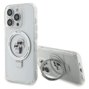 Karl Lagerfeld KLHMP13LHMRSKCH iPhone 13 Pro / 13 6.1 biały/white hardcase Ring Stand Karl&Choupettte MagSafe