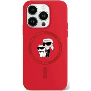 Karl Lagerfeld KLHMP15XSCMKCRHR iPhone 15 Pro Max 6.7 czerwony/red hardcase Silicone Karl & Choupette Ring MagSafe