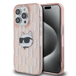 Karl Lagerfeld KLHCP14LHKLPCHP iPhone 14 Pro 6.1 różowy/pink hardcase IML Choupette Head & Monogram