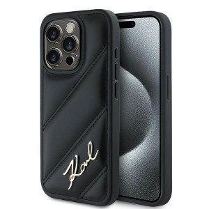Karl Lagerfeld KLHCP13XPQDSMGK iPhone13 Pro Max 6.7 czarny/black hardcase Diagonal Quilted Script