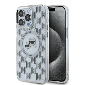Karl Lagerfeld KLHMP15LHMCKMHT iPhone 15Pro 6.1 przezroczysty/transparent IML Monogram Karl&Choupette Head MagSafe