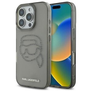 Karl Lagerfeld KLHCP16XHKHDCELK iPhone   16 Pro Max 6.9 czarny/black hardcase IML Rhinestones Karl Head