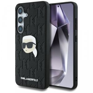 Etui Karl Lagerfeld Leather Monogram Pin Logo Karl Head do Samsung Galaxy S25 czarny