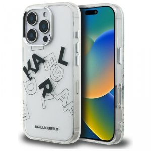 Etui Karl Lagerfeld IML Sketched Graphic do iPhone 16 Pro przezroczysty