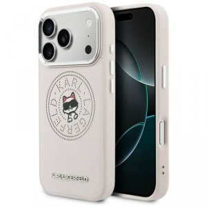 Etui Karl Lagerfeld Point & Choupette    Sketch MagSafe do iPhone 17 Pro różowy