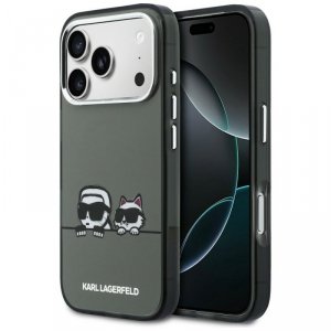 Etui Karl Lagerfeld IML Karl & Choupette Peekaboo Logo MagSafe do iPhone 17 Pro Max czarny