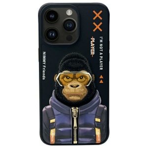Nimmy etui iPhone 15 Pro Max 6.7        czarny/black Cool&Cute 2.0 Monkey
