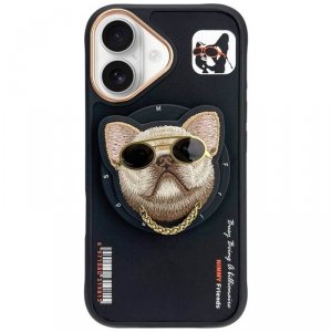 Etui Nimmy Glasses Cool Dog MagSafe do   iPhone 16 czarny