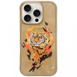 Etui Nimmy Tygrys MagSafe do iPhone 16   Pro jasnobrązowy