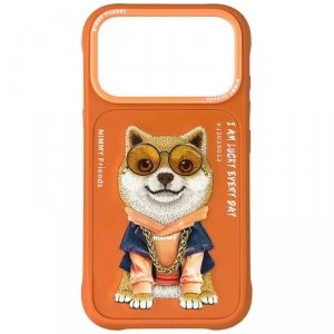 Etui Nimmy Glasses Cool Dog do iPhone 17 Pro Max pomarańczowy