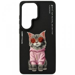 Etui Nimmy Glasses Cool Cat do Samsung   Galaxy S26 Ultra czarny