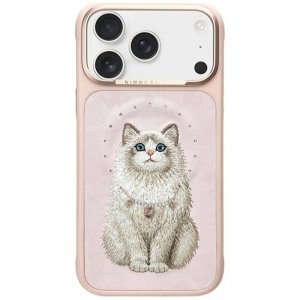 Etui Nimmy Lucky Fashion Cat MagSafe do  iPhone 17 Pro Max różowy