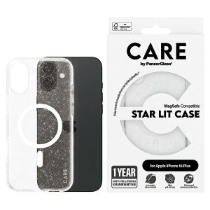 Etui CARE by PanzerGlass Flagship Star   Lit Case iPhone 16 Plus 6,7 biały/white MagSafe 1343