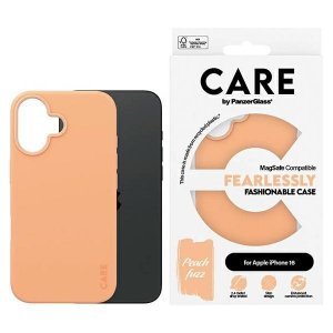 Etui CARE by PanzerGlass Fashion Case    iPhone 16 6.1 brzoskwiniowy/peachy MagSafe 1389