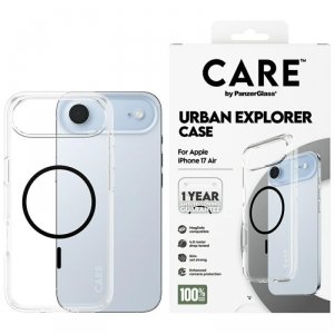 Etui CARE by PanzerGlass Flagship Urban  Explorer w. Black MagSafe do iPhone Air przezroczysty