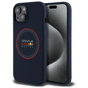 Red Bull RBHMP14S24SIILVR iPhone 14 6.1 hardcase granatowy/navy Silicone Red Ring MagSafe