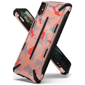 Ringke Dual X iPhone Xs Max różowy moro /camo pink DXAP0020