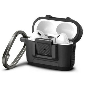 Spigen Lock Fit Airpods Pro 1/2czarny/matte black ACS05485