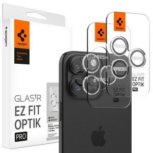 Spigen Optik.Tr Camera iPhone 15 Pro/15Pro Max EZ FIT Lens 2szt./2pcs przezroczysty/crystal clear AGL06914