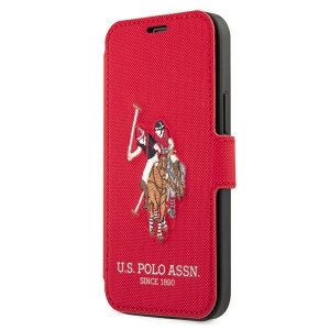 US Polo USFLBKP12SPUGFLRE iPhone 12 mini 5,4 czerwony/red book Polo Embroidery Collection