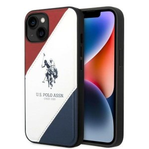 US Polo USHCP14SPSO3 iPhone 14 6,1 biały/white Tricolor Embossed
